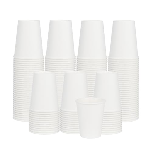 ECOEXTRA Coffee Cups 8 oz 400 Pack Disposable Paper Cups 8 oz White Paper Hot Coffee Cups Suitable for Party Picnic Travel and Events - Image 1