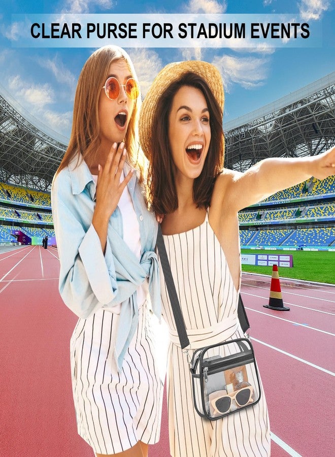 Busiuw حقيبة شفافة صغيرة الحجم من Busiuw، مثالية للمناسبات الرياضية والاستادية، الحفلات الموسيقية، والعمل. - Image 2