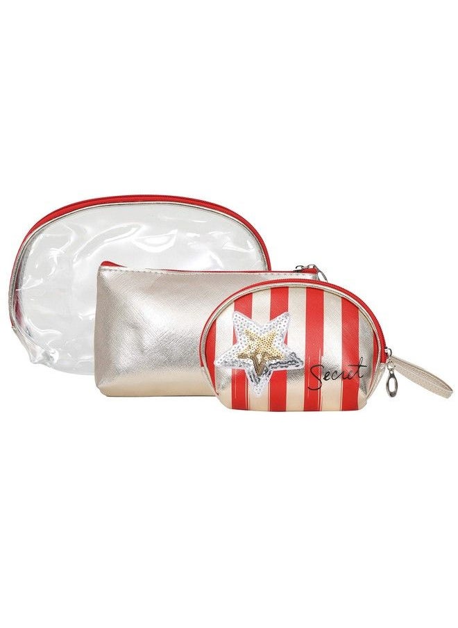 FabSeasons - Combo Of 3 Handy Toiletry/Cosmetic/Makeup Bag/Pouch For Girls & Women Pack Of 3 - Image 1