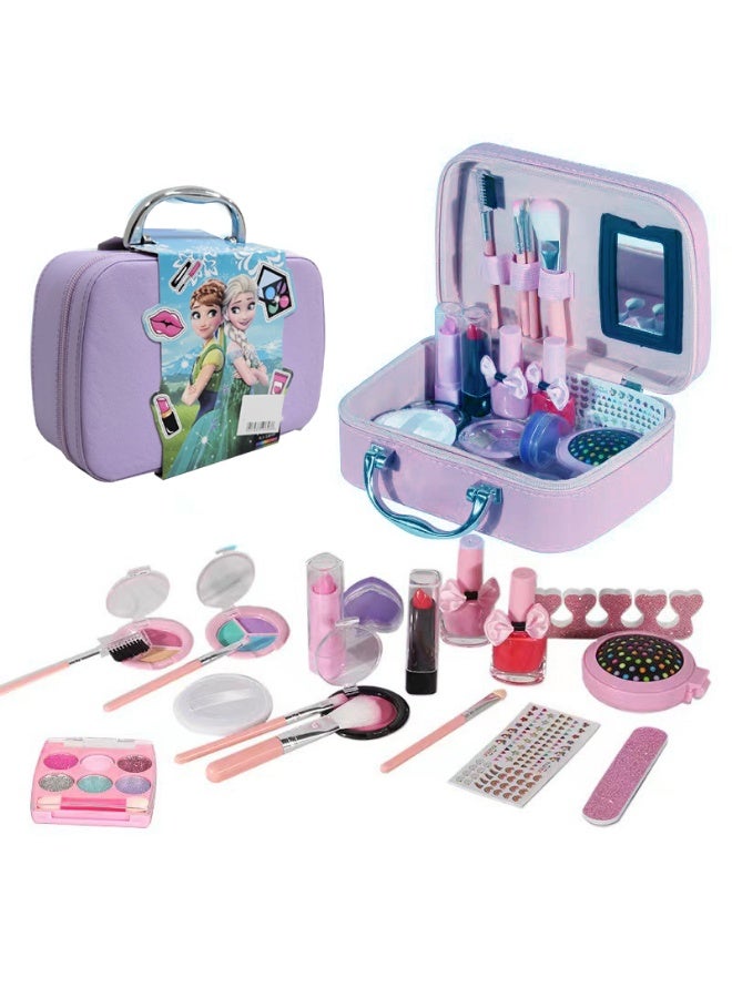 Kids Makeup Kit for Girls, Real Makeup Kit for Kids, Washable Makeup Kit Toys for Little Girls Child Pretend Play Makeup for 4 5 6 7 Years Old Birthday Gifts Toys - Image 1