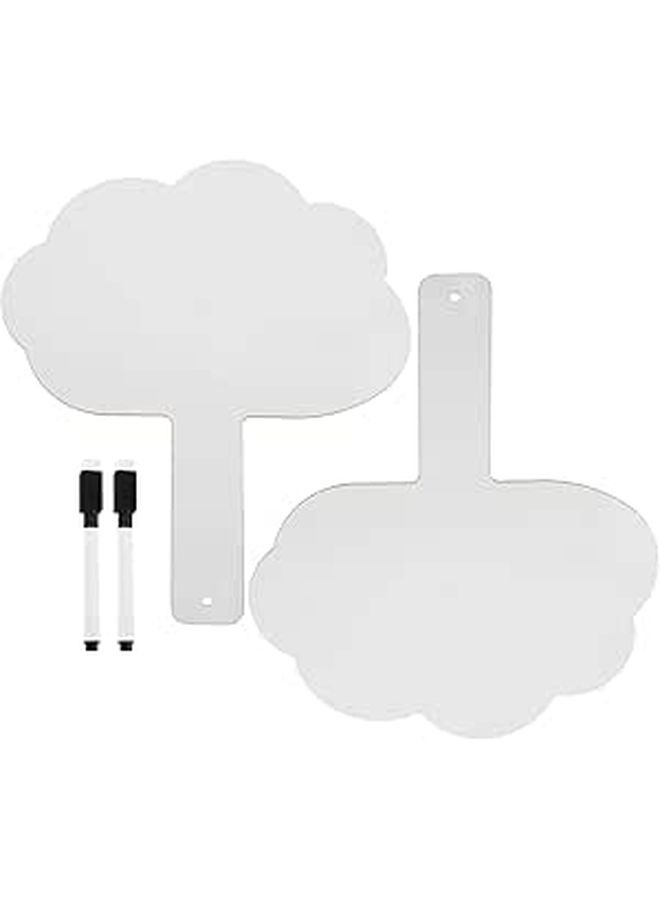 Double Sided Dry Erase Whiteboard Paddles With Markers For Classroom Student Learning - Image 1