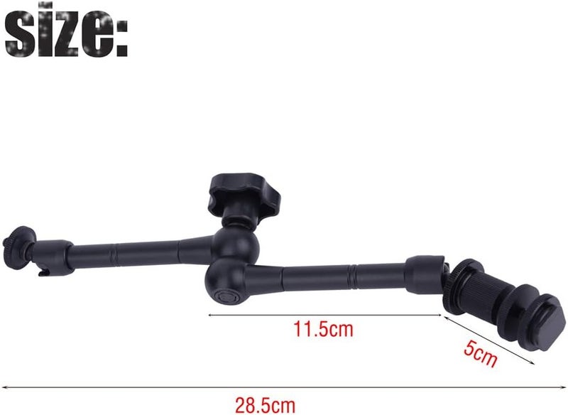 klarako Desktop Dolly Car Mobile Slider Rail Skater / 11" Articulating Adjustable Friction Magic Arm Used for Camera DSLR Photography Shot Video Recording, Multiple Accessories Provide (Magic Arm) - Image 4