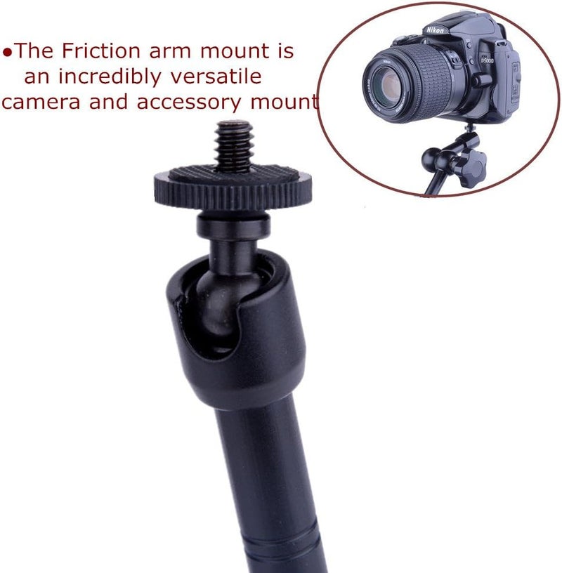 klarako Desktop Dolly Car Mobile Slider Rail Skater / 11" Articulating Adjustable Friction Magic Arm Used for Camera DSLR Photography Shot Video Recording, Multiple Accessories Provide (Magic Arm) - Image 3