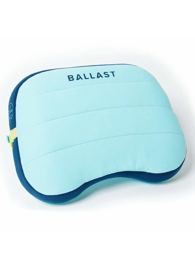 Ballast Beach Pillow - Inflatable Pillow for Beach, Camping, and Outdoor Relaxation - 14" x 11" (Tropical Blue) - Image 1