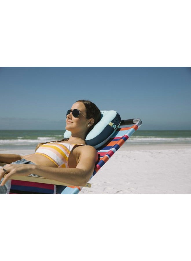 Ballast Beach Pillow - Inflatable Pillow for Beach, Camping, and Outdoor Relaxation - 14" x 11" (Tropical Blue) - Image 3