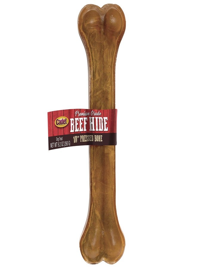 Cadet Premium Grade Pressed Beef Hide Bones 10 Inch, 1 Pack - Image 1