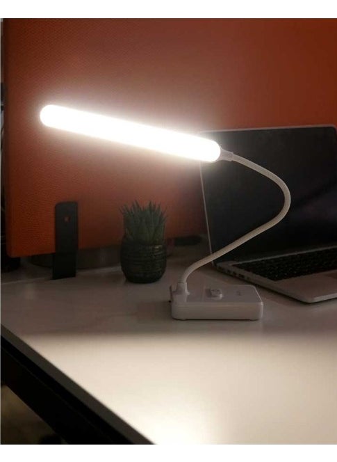 AXK Ack Rechargeable Touch Dimmable White Body LED Table Lamp  - Image 4