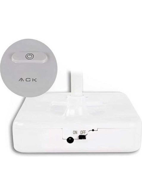 AXK Ack Rechargeable Touch Dimmable White Body LED Table Lamp  - Image 5