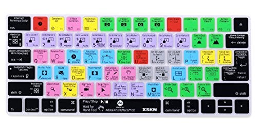XSKN Magic Keyboard After Effects Shortcut Keyboard Cover, Durable AE Hotkeys Silicone Keyboard Skin for Apple Magic Keyboard MLA22LL/A MLA22B/A A1644 US EU Both - Image 1