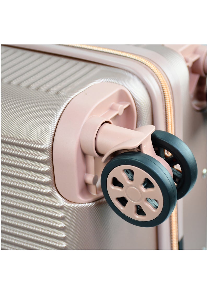 SENATOR - Hard Case Luggage Trolley For Unisex ABS Lightweight 4 Double Wheeled Suitcase With Built In TSA Type Lock A5123 Rose Gold - Image 1