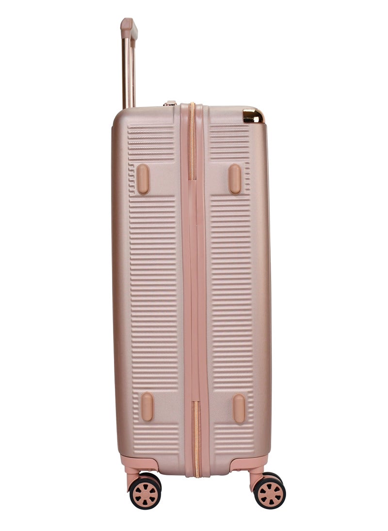 SENATOR - Hard Case Luggage Trolley For Unisex ABS Lightweight 4 Double Wheeled Suitcase With Built In TSA Type Lock A5123 Rose Gold - Image 1