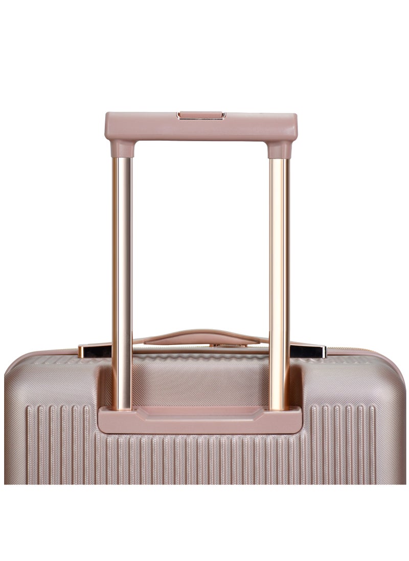SENATOR - Hard Case Luggage Trolley For Unisex ABS Lightweight 4 Double Wheeled Suitcase With Built In TSA Type Lock A5123 Rose Gold - Image 1