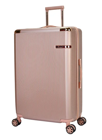 SENATOR Hard Case Luggage Trolley For Unisex ABS Lightweight 4 Double Wheeled Suitcase With Built In TSA Type Lock A5123 Rose Gold