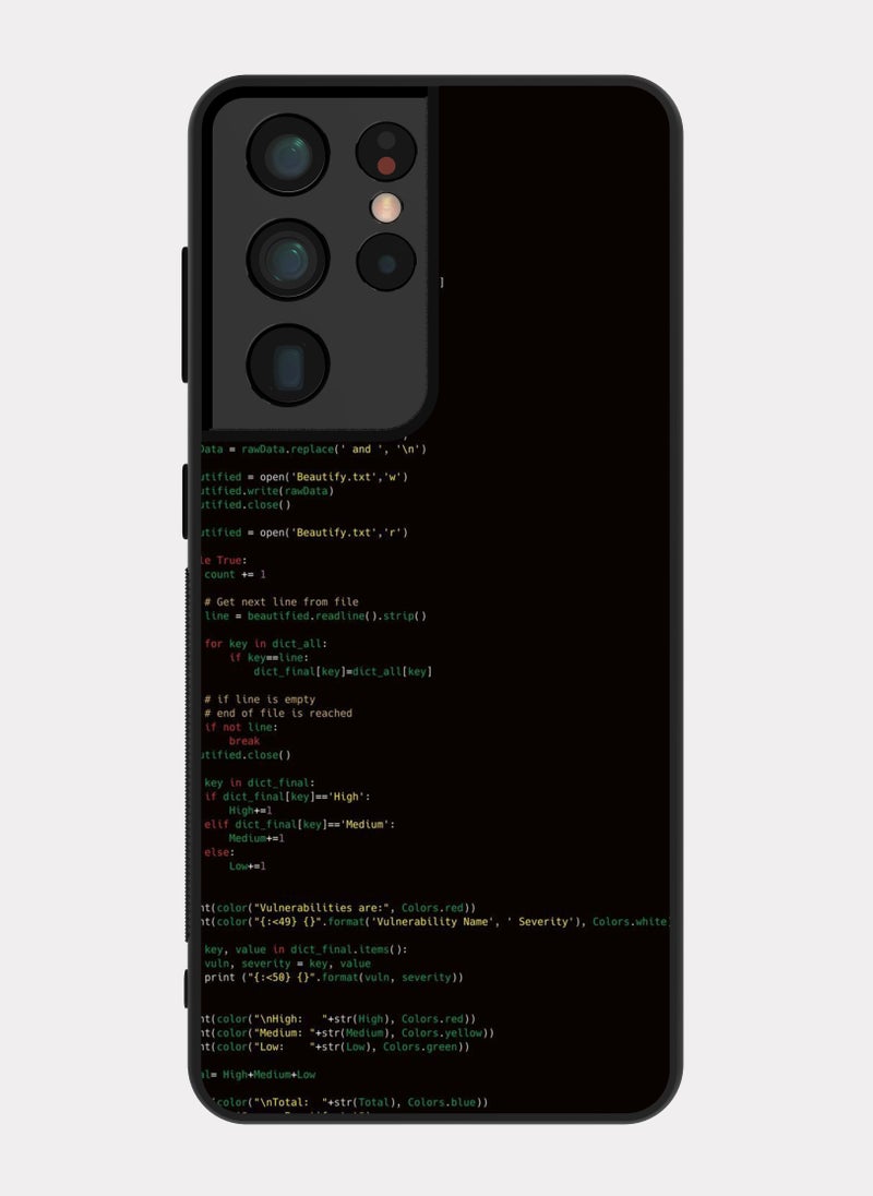 PXLAAT Samsung Galaxy S21 Ultra case cover Gamer Hacker - Image 1