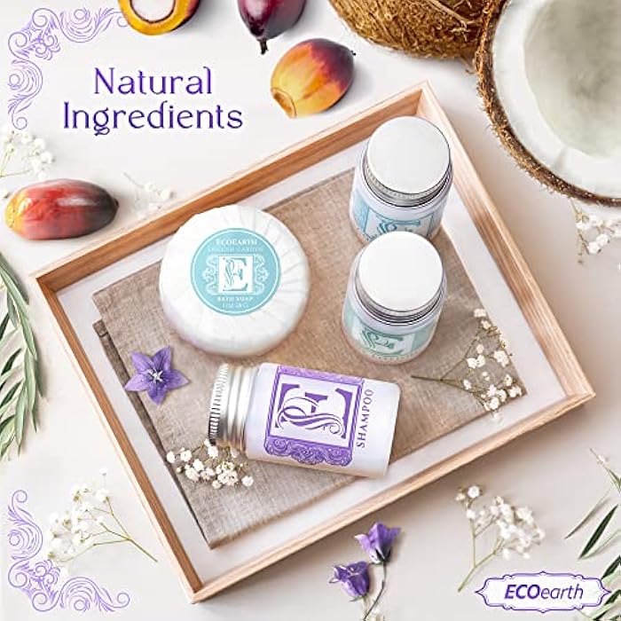 EcoEarth Luxury Travel and Hotel Amenities Set (1 Oz, 150 Pieces), Grade-A Guest Ingredients and Gift Packaging Toiletries, Includes 50 Round Soaps, 50 Shampoos & 50 Conditioners by EcoEarth - Image 2