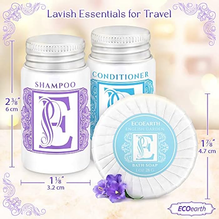 EcoEarth Luxury Travel and Hotel Amenities Set (1 Oz, 150 Pieces), Grade-A Guest Ingredients and Gift Packaging Toiletries, Includes 50 Round Soaps, 50 Shampoos & 50 Conditioners by EcoEarth - Image 4