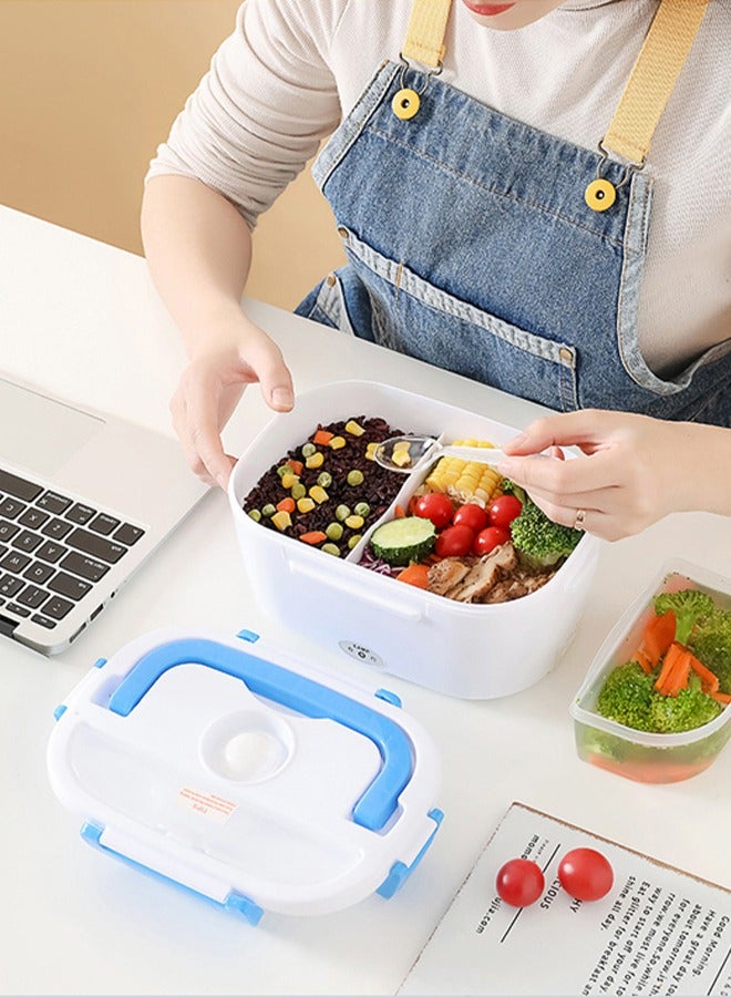 Loquat Electric Lunch Box ,Heated Lunch Box ,Electric Heating Lunch Box Food Heater Warming Bento Box for Home u0026 Office Use (23x17x10cm,Blue) - Image 3