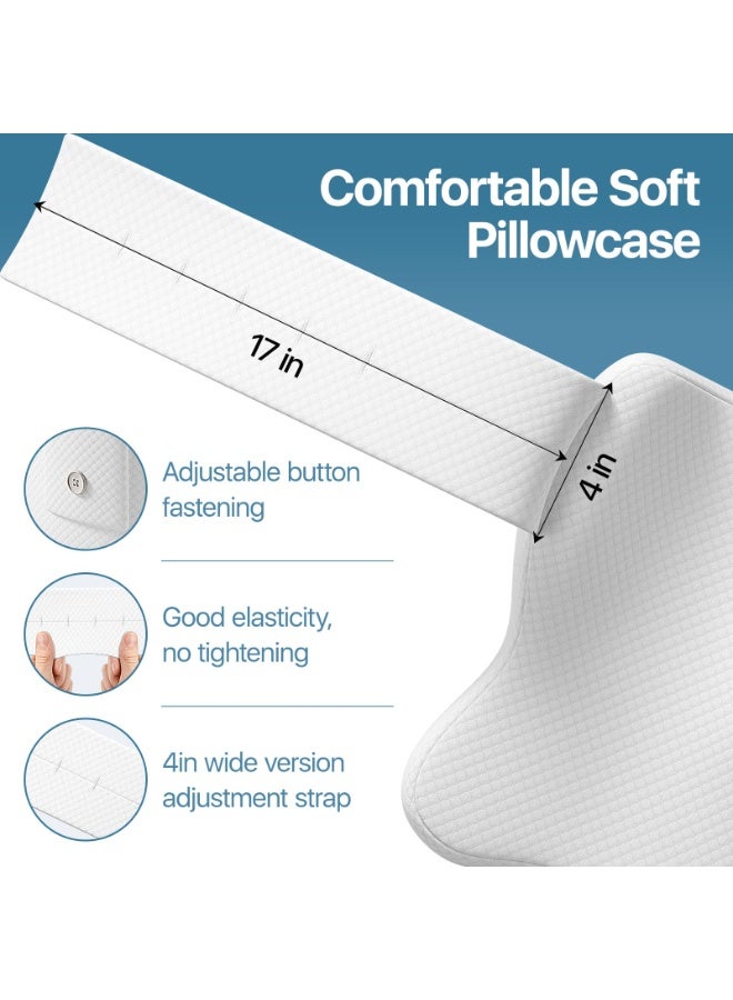Memory Foam Knee Pillow for Side Sleepers with Adjustable Strap - Spine Alignment & Sciatica, Back, Hip, Joint Pain Relief - Image 4