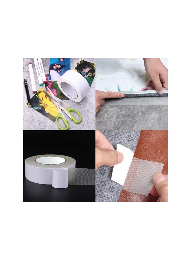 PROMASS promass Strong Adhesive Double Sided Tape Roll - 5cm x 10Y - No Residue Removal - Multipurpose Mounting for Walls, Posters, Photos, LED Strips, Carpets and More  - Image 3