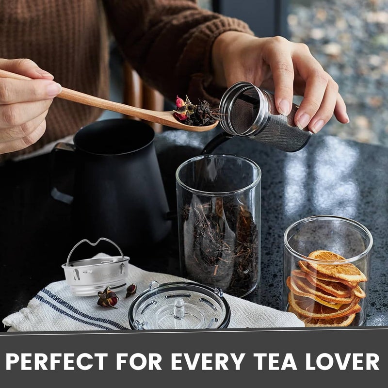 Lexlion Water Bottle Tea Infuser for Loose Leaf Brewing â€“ Reusable & Portable Stainless Steel Filter for Fruit, Coffee, Iced, Herbal, and Black Blends â€“ Round Strainer - Image 5