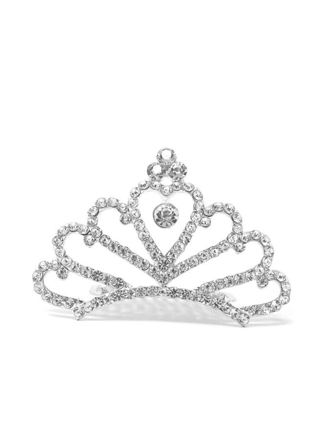 Honbay Princess Tiara Comb, Flower Girls Crystal Rhinestone Crown Hair Comb Hair Accessories - Image 1