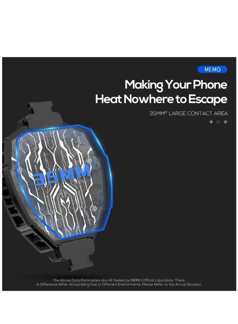 مبرد للتابلت  مبرد للايباد والتابلت، مروحة تبريد للالعاب شبه موصلة بضوء RGB لهواة الالعاب - Image 4