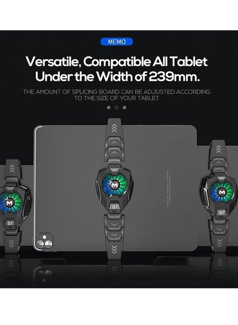 مبرد للتابلت  مبرد للايباد والتابلت، مروحة تبريد للالعاب شبه موصلة بضوء RGB لهواة الالعاب - Image 5