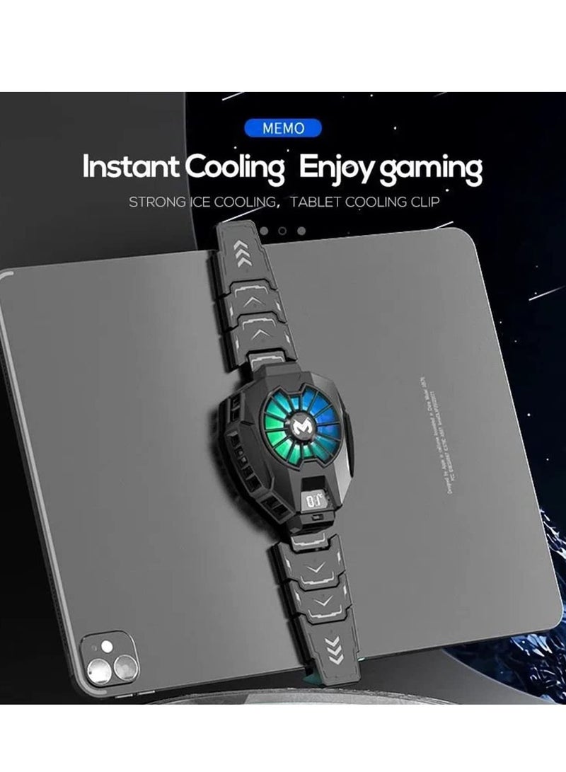مبرد للتابلت  مبرد للايباد والتابلت، مروحة تبريد للالعاب شبه موصلة بضوء RGB لهواة الالعاب - Image 3