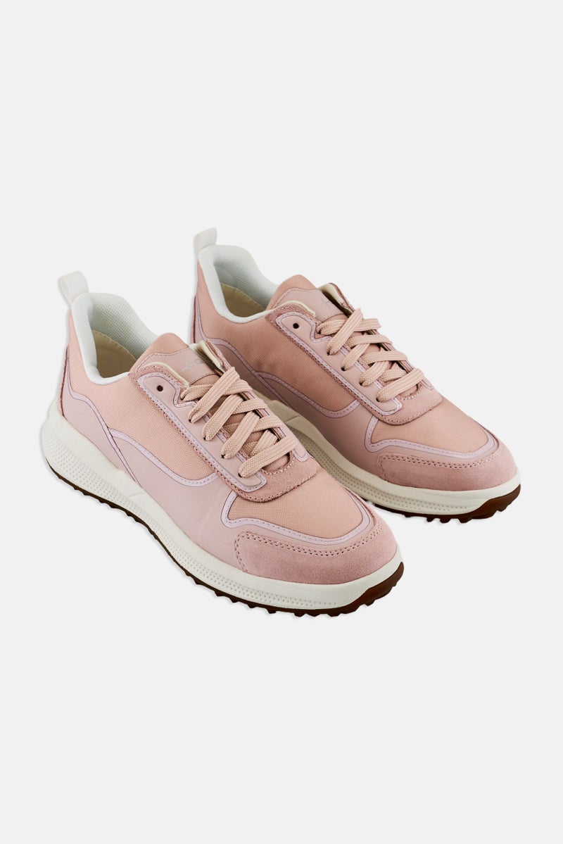 GEOX Women D Pgix A Lace Up Casual Shoes, Pink - Image 1