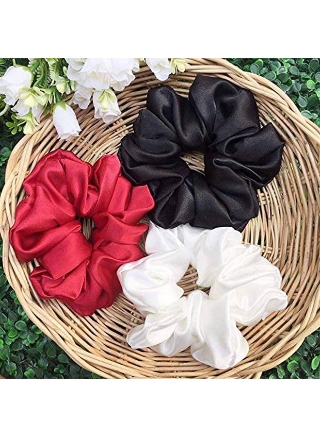 Viyanshi Silk Satin Hair Ties Scrunchies Elastic Hair Band for Women (s26) - Multicolor - Image 2