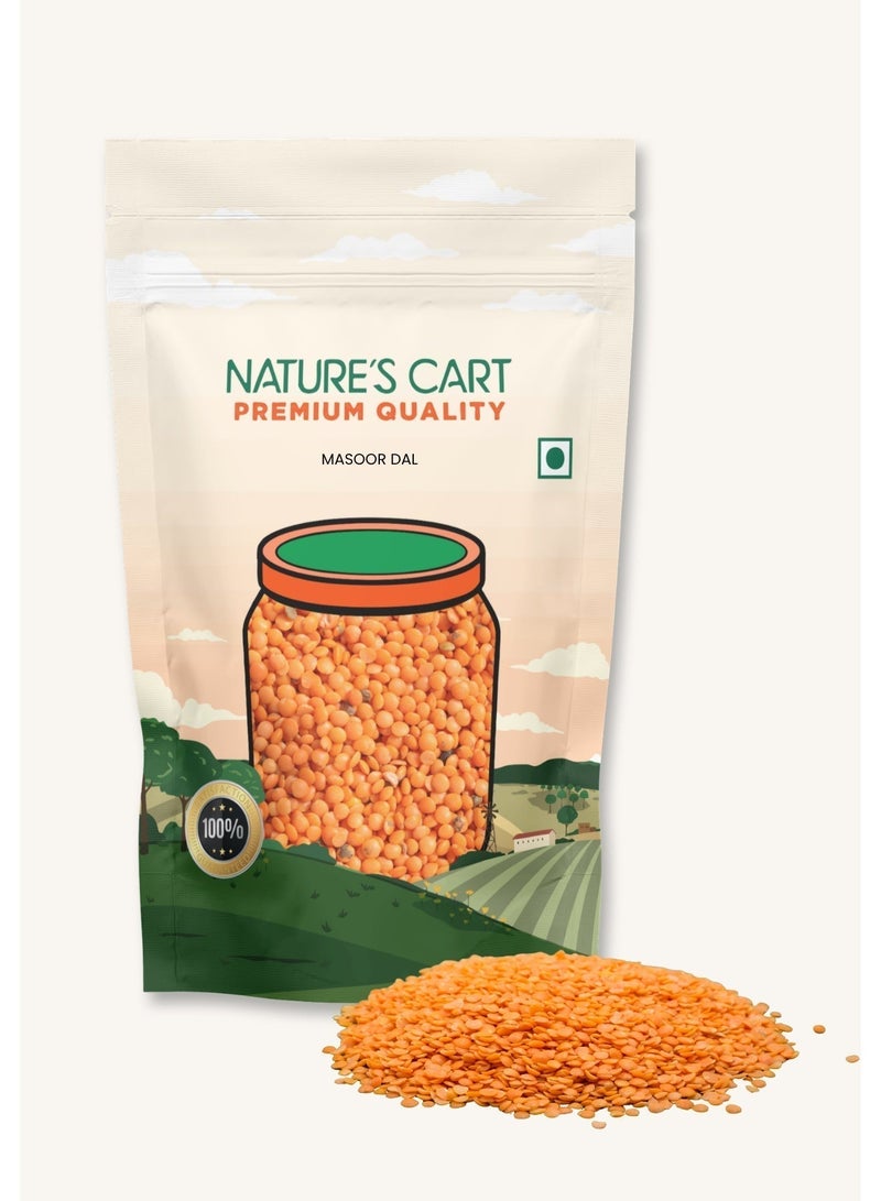 Nature's Cart Premium Quality Masoor Dal, 1kg - Image 1