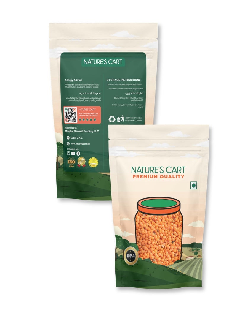 Nature's Cart Premium Quality Masoor Dal, 1kg - Image 2
