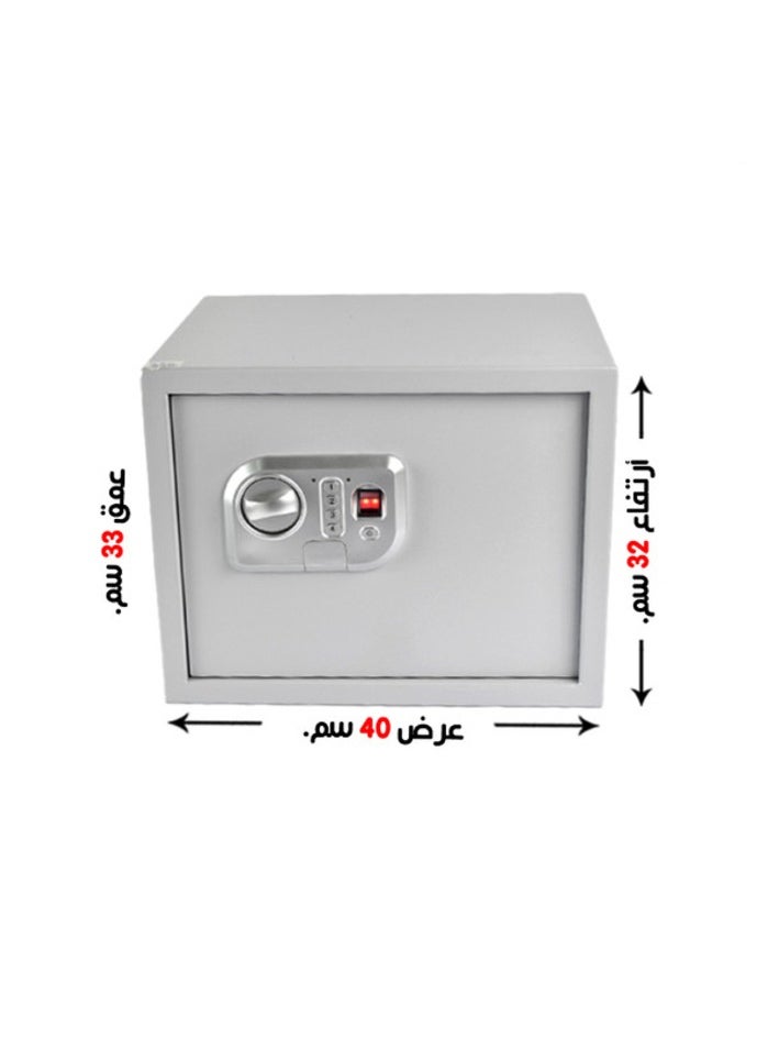 Generic - Luxury Fire-Resistant Digital Security Safe With Fingerprint ,Electronic Number Pad And Lock And Physical  Key  40*32*33 CM - Image 1