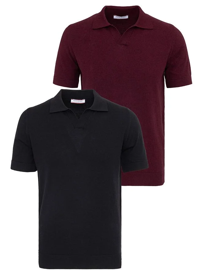 فيليكس هاردي Men's 100% Cotton Polo Shirt Short Sleeve Pack of 2