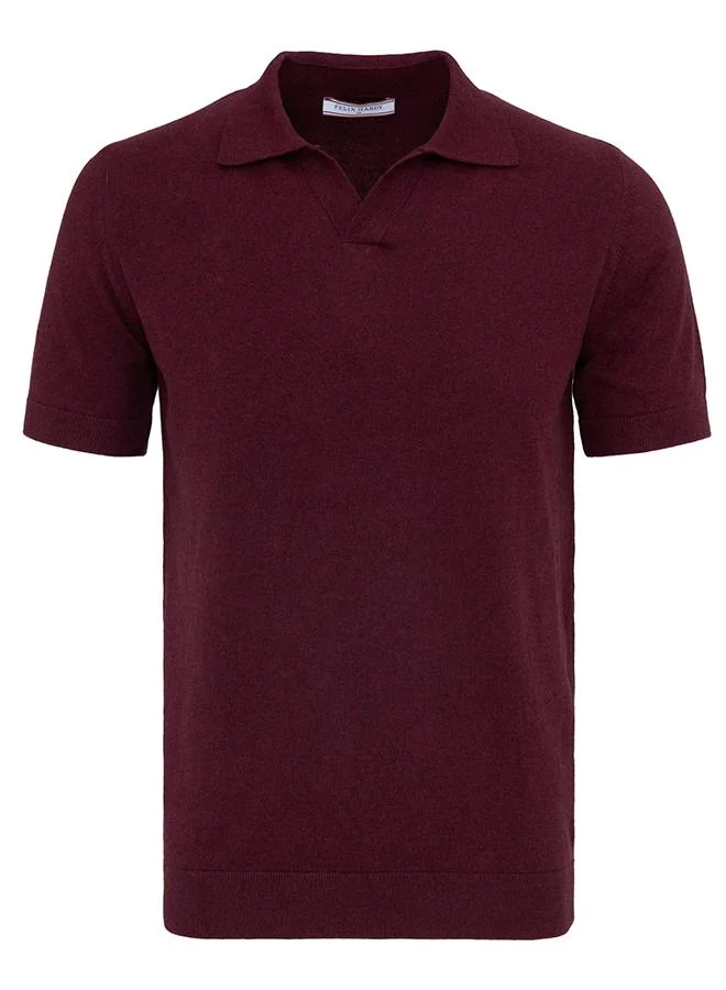 FELIX HARDY Black-Bordeaux Men's 100% Cotton Polo Shirt Short Sleeve Pack of 2 for Men | Best Price UAE