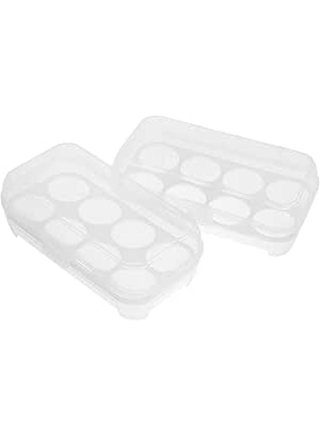 Clear Plastic Stackable Egg Storage Container With Lid Moistureproof For Refrigerator Camping - Image 1