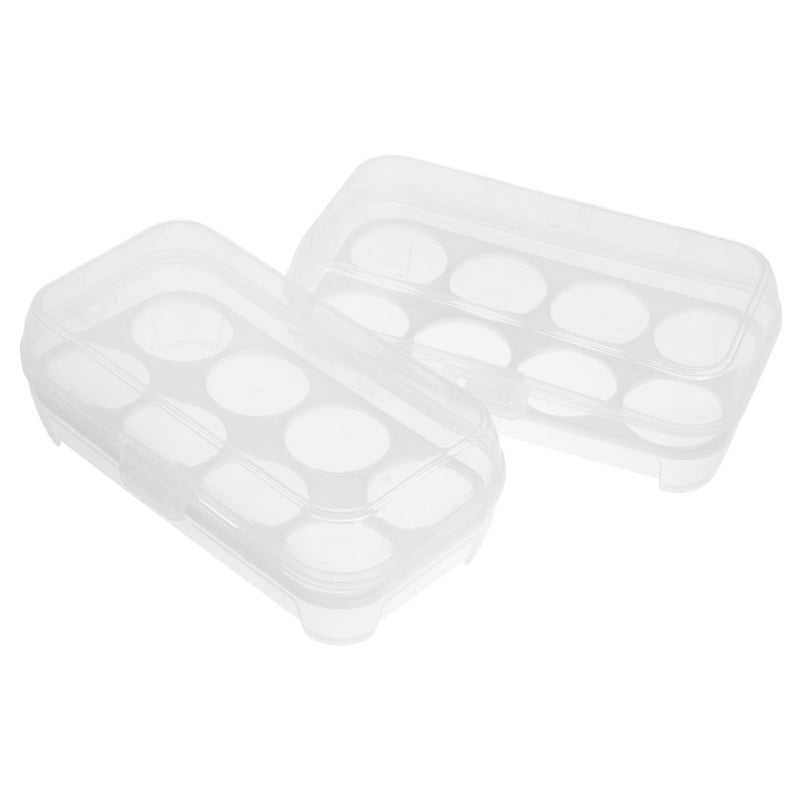 Clear Plastic Stackable Egg Storage Container With Lid Moistureproof For Refrigerator Camping - Image 2