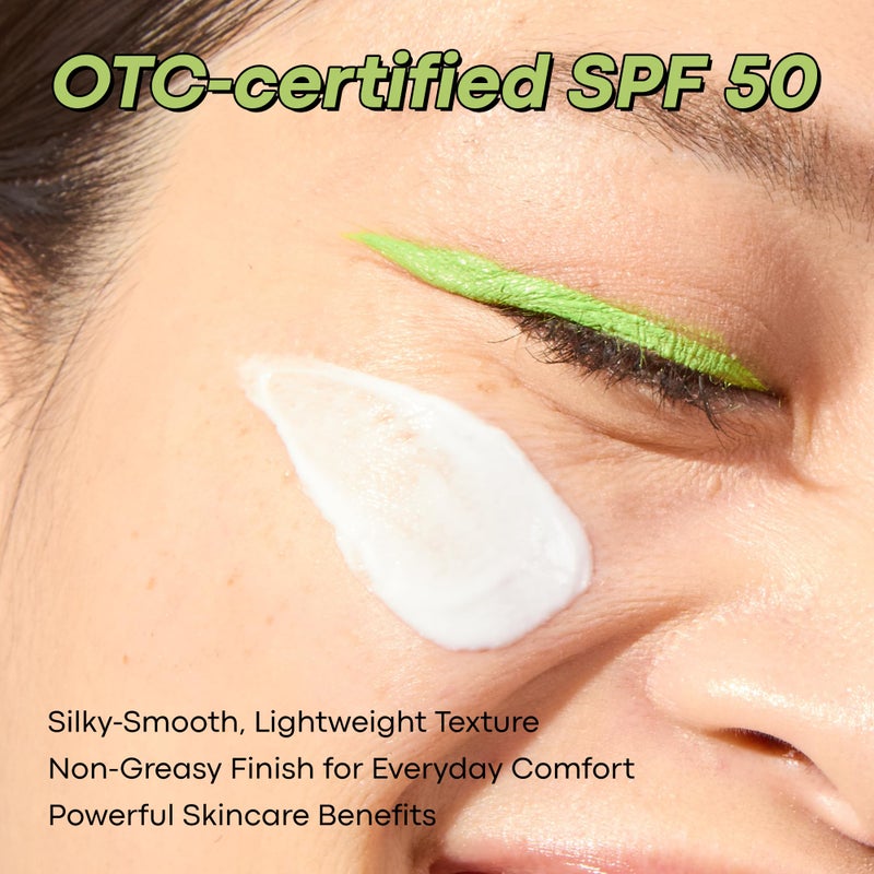 TONYMOLY Green Tea Korean Sunscreen SPF 50 â€“ Non-Greasy Broad Spectrum Face Sunscreen with Niacinamide, Panthenol & Hyaluronic Acid, Travel Size 50ml - Image 3