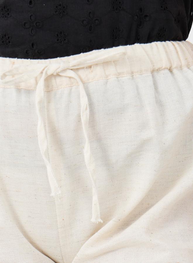 Styli Girls Plain Linen Look Wide Leg Culottes - Image 3