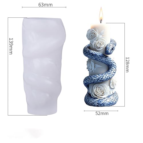 EVERELAM Snake Candle Mold - Animal & Bear Resin Casting Molds, Silicone Clay Jewelry Molds, Candle Making Craft Supplies - Image 2