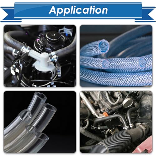 Eoppen 72Pcs Spring Hose Clamps Fuel Line Silicone Vacuum Hose Low Pressure Air Clamps & Sleeving Automotive Replacement Fastener Assortment Kit 6 Sizes (7mm 10mm 11mm 14mm 16mm 18mm) Black - Image 5