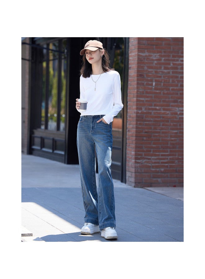 Dme Classic Simple T-shirt Spring Autumn Round Neck Basic Long Sleeve T-shirt Women - Image 4