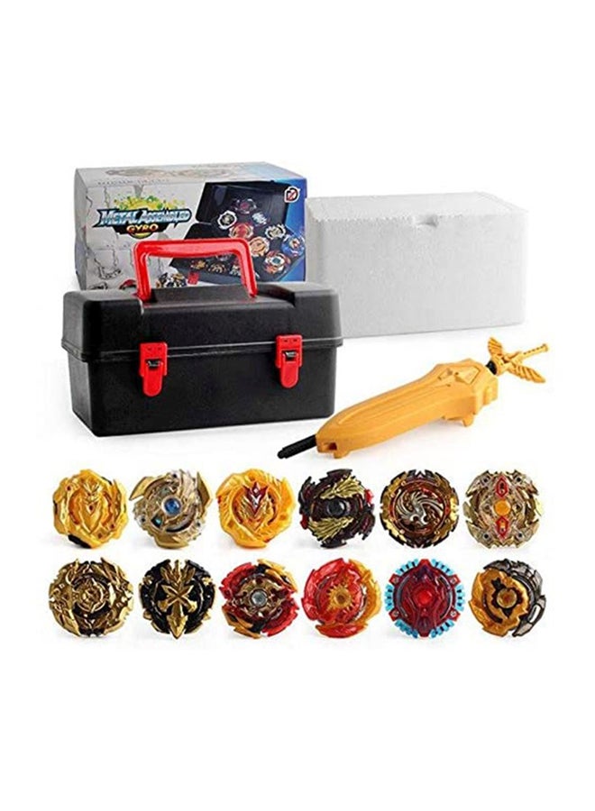 Beyblade Gold Burst Set Spinning With Grip Launcher Portable Box Case Gift 27.8 x 18.2 x 15.4cm - Image 2