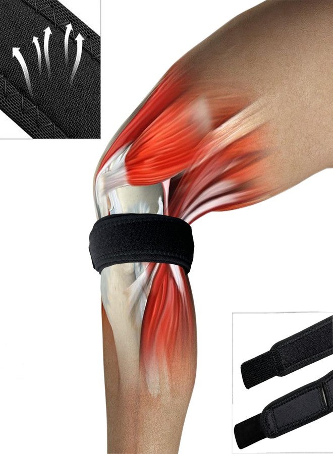 Sgozam Knee Compression Strap for Knee Pain Relief, Patella Tendon Stabilizer for Exercise, Knee Support Band for Running, Volleyball, Basketball, Gym, Football, Soccer, Tennis (Black) - Image 2