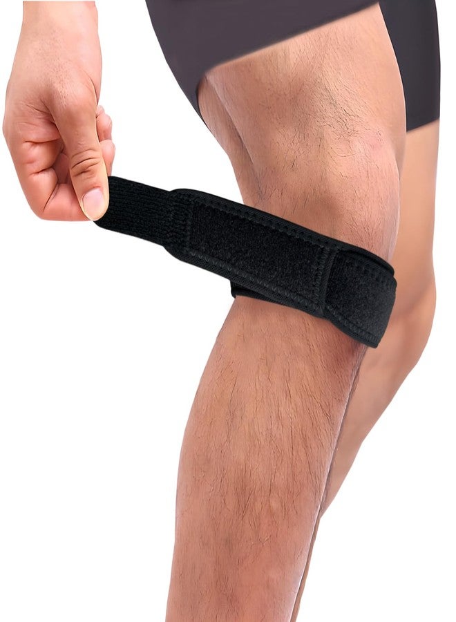 Sgozam Knee Compression Strap for Knee Pain Relief, Patella Tendon Stabilizer for Exercise, Knee Support Band for Running, Volleyball, Basketball, Gym, Football, Soccer, Tennis (Black) - Image 1