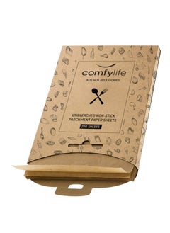 Comfylife Comfylife 200 x Parchment Paper Sheets - No Curl, No Tear, No Burn Baking Paper (16 x 12 inch) - Precut Parchment Paper For Baking - No Chemical Unbleached Parchment Paper - Cookie Paper Baking Sheets  - Image 1