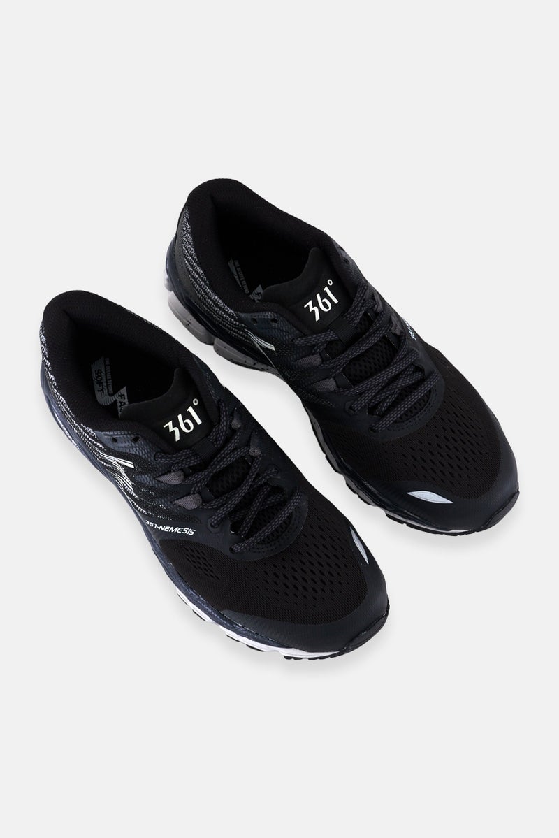 361 Degrees حذاء جري نيميسيس للنساء، أسود/رمادي - Image 4