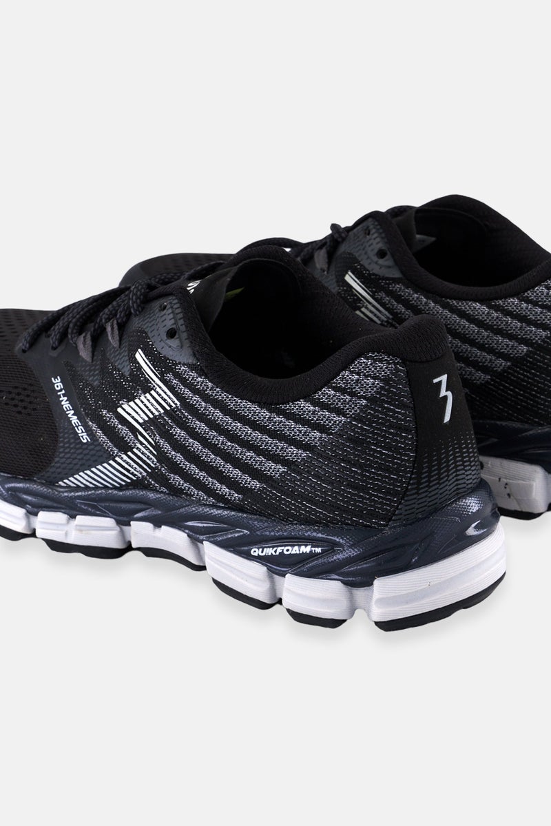 361 Degrees حذاء جري نيميسيس للنساء، أسود/رمادي - Image 3