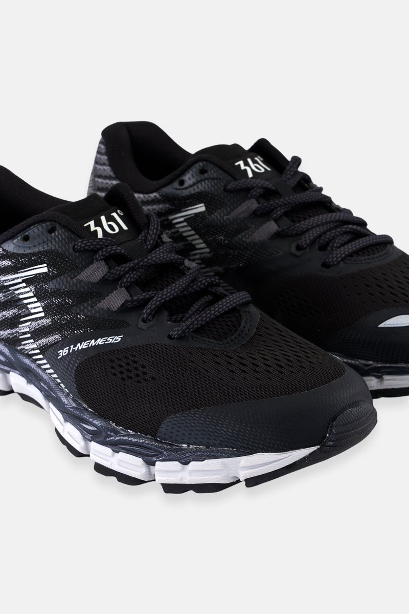 361 Degrees حذاء جري نيميسيس للنساء، أسود/رمادي - Image 2