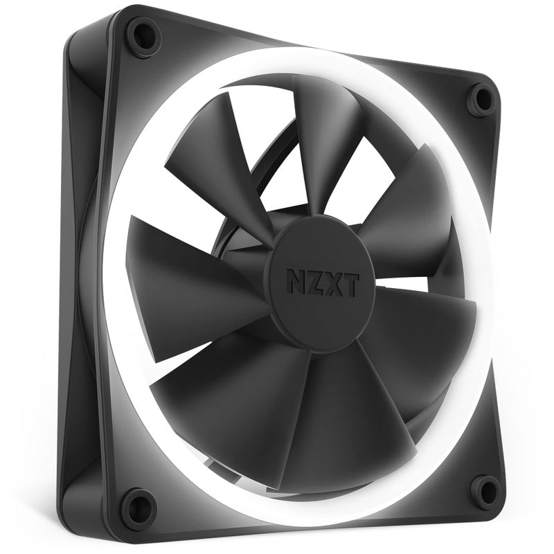 NZXT F120 RGB â€“ 120mm RGB PWM PC Fan â€“ High Airflow, Low Noise â€“ Fluid Dynamic Bearing â€“ Single (Requires NZXT RGB Controller for CAM Software) â€“ 18 LEDs â€“ Black - Image 4